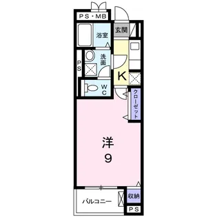 1Kの間取り画像