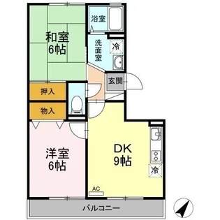 サンピア K【105号室】の間取り