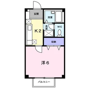 メゾン・ユニソール【202号室】の間取り