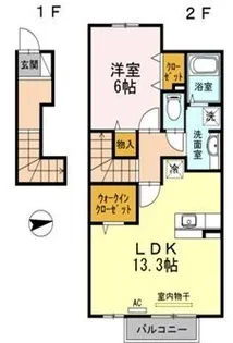 グリーン ビット 民【201号室】の間取り