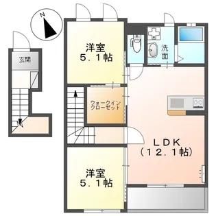 ソラール【202号室】の間取り
