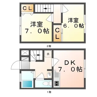 レオパレス高木【101号室】の間取り