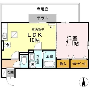 1LDKの間取り画像