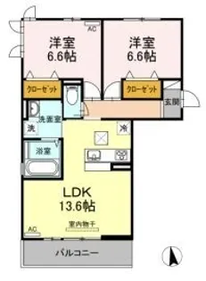 エポックハイツ屋島【103号室】の間取り