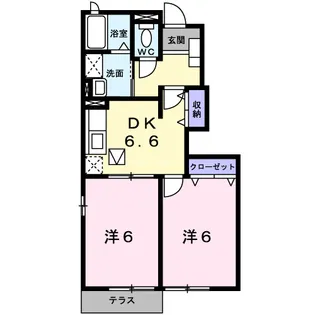 グリーンパレス【104号室】の間取り