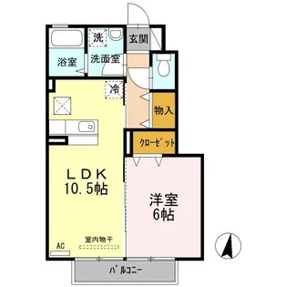 1LDKの間取り画像