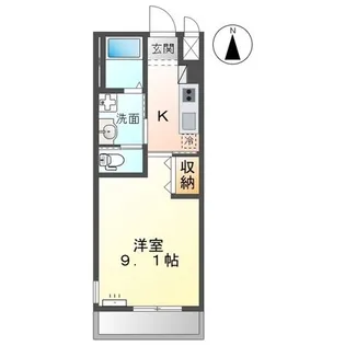 ロココ【107号室】の間取り