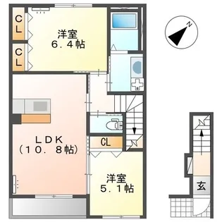シエロモンターニュ【203号室】の間取り