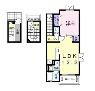 カーサ・ソラーレ【301号室】の間取り