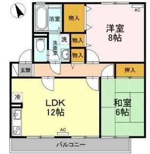 グランツ松島A【101号室】の間取り