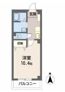 ロータス伏石【205号室】の間取り