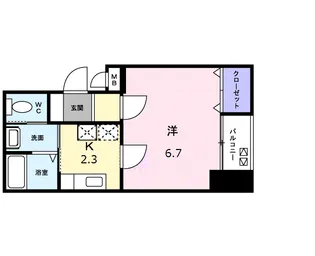 グレース栗林【601号室】の間取り