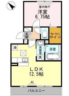 ロータス宇多津【103号室】の間取り