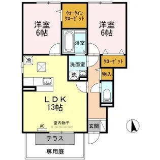 セジュールコート A棟【101号室】の間取り