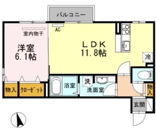 ラ・ルミエール A棟【203号室】の間取り
