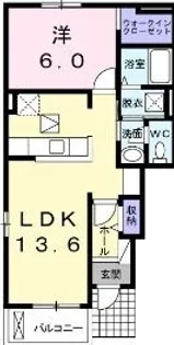 エトワール昴A【101号室】の間取り