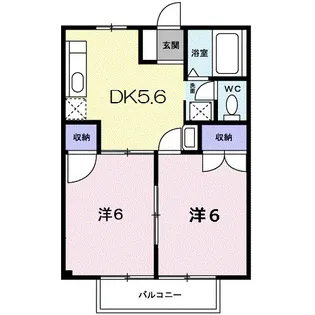 シュープ三条【203号室】の間取り