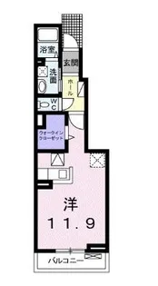 エレスチャル【104号室】の間取り