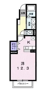 シャン・ヴェール Ⅱ番館【101号室】の間取り