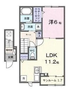 プリムヴェール【202号室】の間取り
