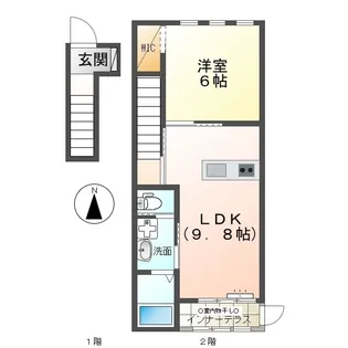 ソラーレ【201号室】の間取り