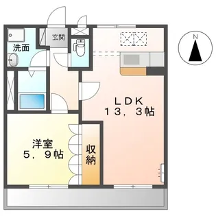 ラフォーレ木太【102号室】の間取り
