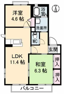 バリュージュ バオバブ A棟【202号室】の間取り