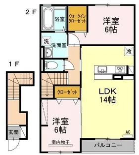 レグルス A棟【202号室】の間取り