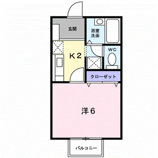 1Kの間取り画像