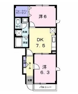 スマイルハウス【103号室】の間取り