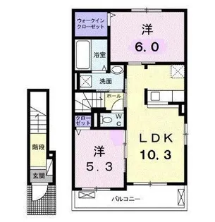 2LDKの間取り画像