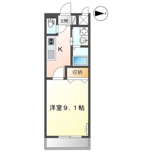 ウエストゲート【105号室】の間取り