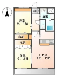 シスレーヴ【202号室】の間取り