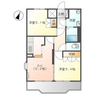 ボヌール【205号室】の間取り