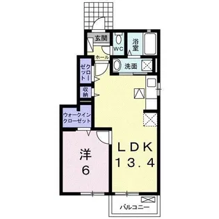 1LDKの間取り画像