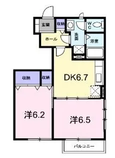 エスコート A【101号室】の間取り