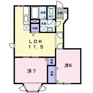 エターナル パレスA【203号室】の間取り