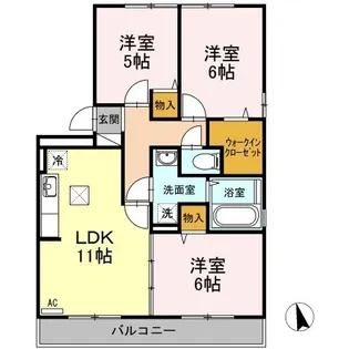 ルコネッサンス【105号室】の間取り