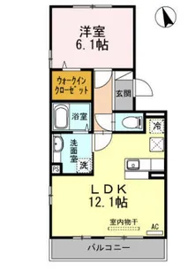 サンヒルズ伏石【108号室】の間取り