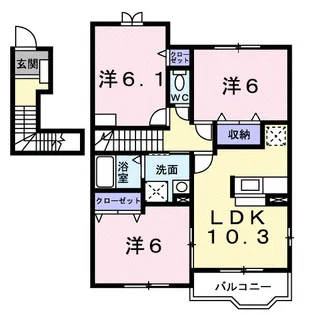 プリムローズガーデン【201号室】の間取り