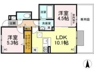 サンライズ【106号室】の間取り