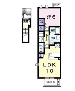 1LDKの間取り画像