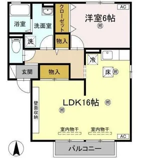 セジュール サライ A棟【101号室】の間取り