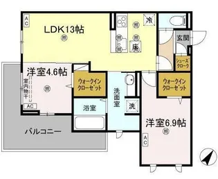 リエートパーク【101号室】の間取り