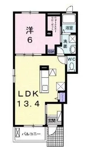 ルーベル太田D【101号室】の間取り