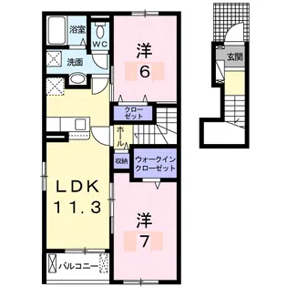サンジェルマン【205号室】の間取り