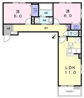 エース ヒルズ【0103号室】の間取り