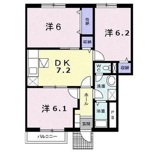 グランドソレーユ A【0103号室】の間取り