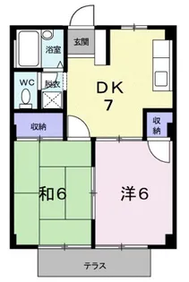 シティハイツ下河内B【101号室】の間取り