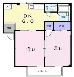 シティハイツ幸A【0202号室】の間取り